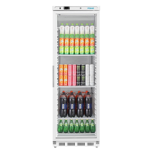 Polar C-Series 400L Upright White Display Fridge