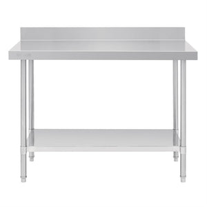 Vogue 1200mm Premium Stainless Steel Table with Splashback