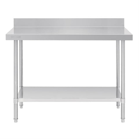 Vogue 1200mm Premium Stainless Steel Table with Splashback