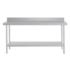 Vogue 1500mm Premium Stainless Steel Table with Splashback