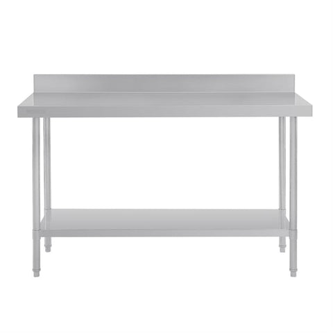 Vogue 1800mm Premium Stainless Steel Table with Splashback