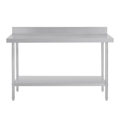 Vogue 1800mm Premium Stainless Steel Table with Splashback