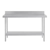 Vogue 1800mm Premium Stainless Steel Table with Splashback