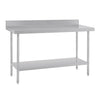 Vogue 1800mm Premium Stainless Steel Table with Splashback