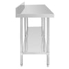 Vogue 2400mm Premium Stainless Steel Table with Splashback
