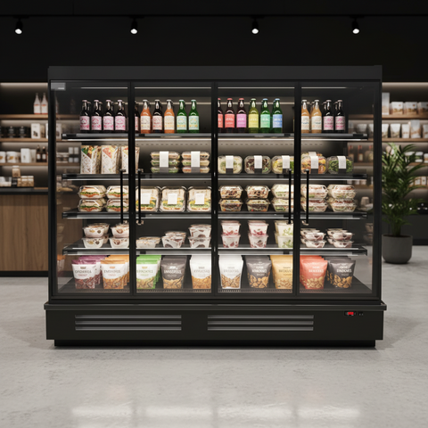 Bromic FHM2500HD-NR Full Height 4 Hinged Door Multideck Display Fridge - 2500mm