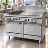 Garland 2 Open Top Burners, 900mm Griddle, GF48-2G36LL-NG