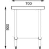 Vogue Stainless Steel Prep Table 600mm