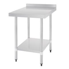 Vogue Stainless Steel Table with Splashback 600mm