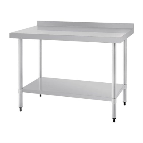 Vogue Stainless Steel Table with Splashback 1200mm
