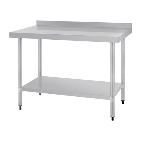 Vogue Stainless Steel Table with Splashback 1200mm