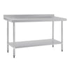 Vogue Stainless Steel Table with Splashback 1500mm