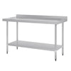 Vogue Stainless Steel Table with Splashback 1500mm