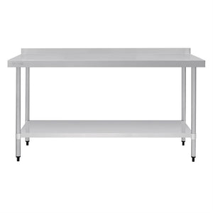 Vogue Stainless Steel Table with Splashback 1800mm