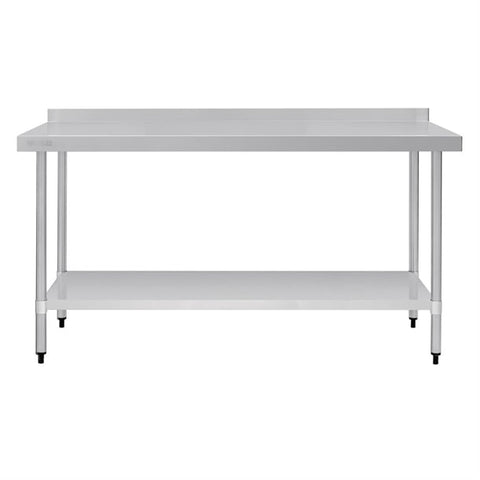 Vogue Stainless Steel Table with Splashback 1800mm
