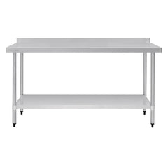 Vogue Stainless Steel Table with Splashback 1800mm
