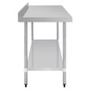 Vogue Stainless Steel Table with Splashback 1800mm