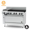 Goldstein 1219mm 6 Burner Gas Range with 305mm Griddle and Oven PF12G640E-X