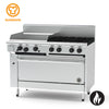 Goldstein 1219mm 4 Burner Gas Range with 610mm Griddle and Oven PF24G440-X