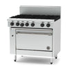 Goldstein 914mm 6 Burner Gas Range with Static Electric Oven PF628E-X