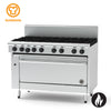 Goldstein 1219mm 8 Burner Gas Range with Oven PF840EFF-X