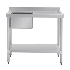 Vogue Single Bowl Sink R/H Drainer 1000mm x 600mm 90mm Drain