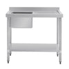 Vogue Single Bowl Sink R/H Drainer 1000mm x 600mm 90mm Drain