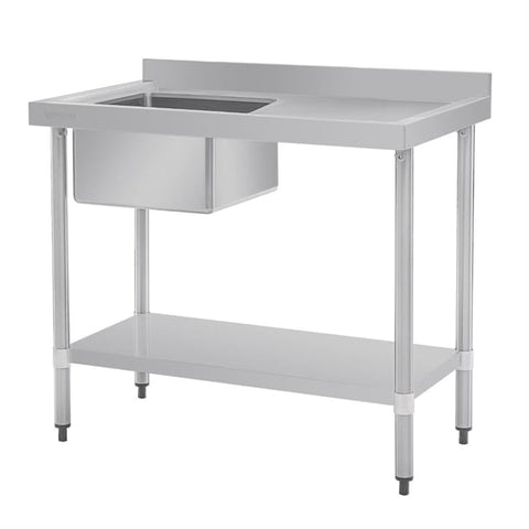 Vogue Single Bowl Sink R/H Drainer 1000mm x 600mm 90mm Drain