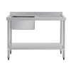 Vogue Single Bowl Sink R/H Drainer 1200mm x 600mm 90mm Drain