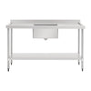 Vogue Single Bowl Sink Double Drainer 1500mm x 600mm 90mm Drain