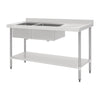 Vogue 1800mm Double Bowl Sink R/H Drainer 90mm Drain