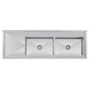 Vogue 1800mm Double Bowl Sink L/H Drainer 90mm Drain