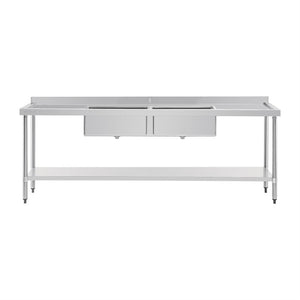 Vogue 2400mm Double Bowl Sink Double Drainer HC909