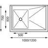 Vogue Single Bowl Sink (R/H Drainer) 1200mm x 700mm 90mm Drain