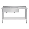 Vogue 1500mm Double Bowl Sink R/H Drainer 90mm Drain