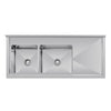 Vogue 1500mm Double Bowl Sink R/H Drainer 90mm Drain