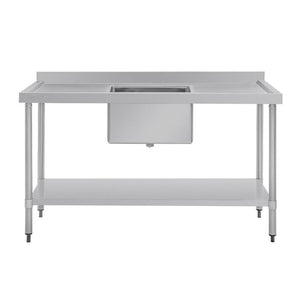 Vogue Single Bowl Sink Double Drainer 1500mm 90mm Drain HC918