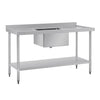 Vogue Single Bowl Sink Double Drainer 1500mm 90mm Drain HC918