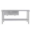 Vogue 1800mm Double Bowl Sink L/H Drainer 90mm Drain