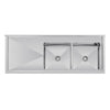 Vogue 1800mm Double Bowl Sink L/H Drainer 90mm Drain