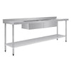 Vogue 2400mm Double Bowl Sink Double Drainer