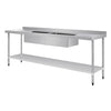 Vogue 2400mm Double Bowl Sink Double Drainer
