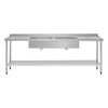 Vogue 2400mm Double Bowl Sink Double Drainer