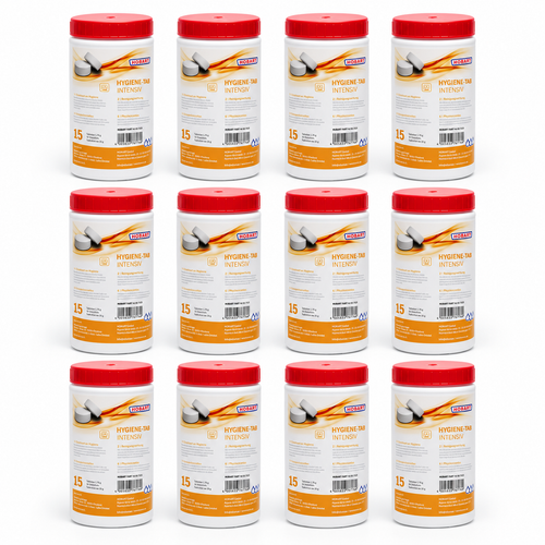 Hobart 897954 Intensiv hygiene tablets carton of 12 canisters with 15 tablets per canister