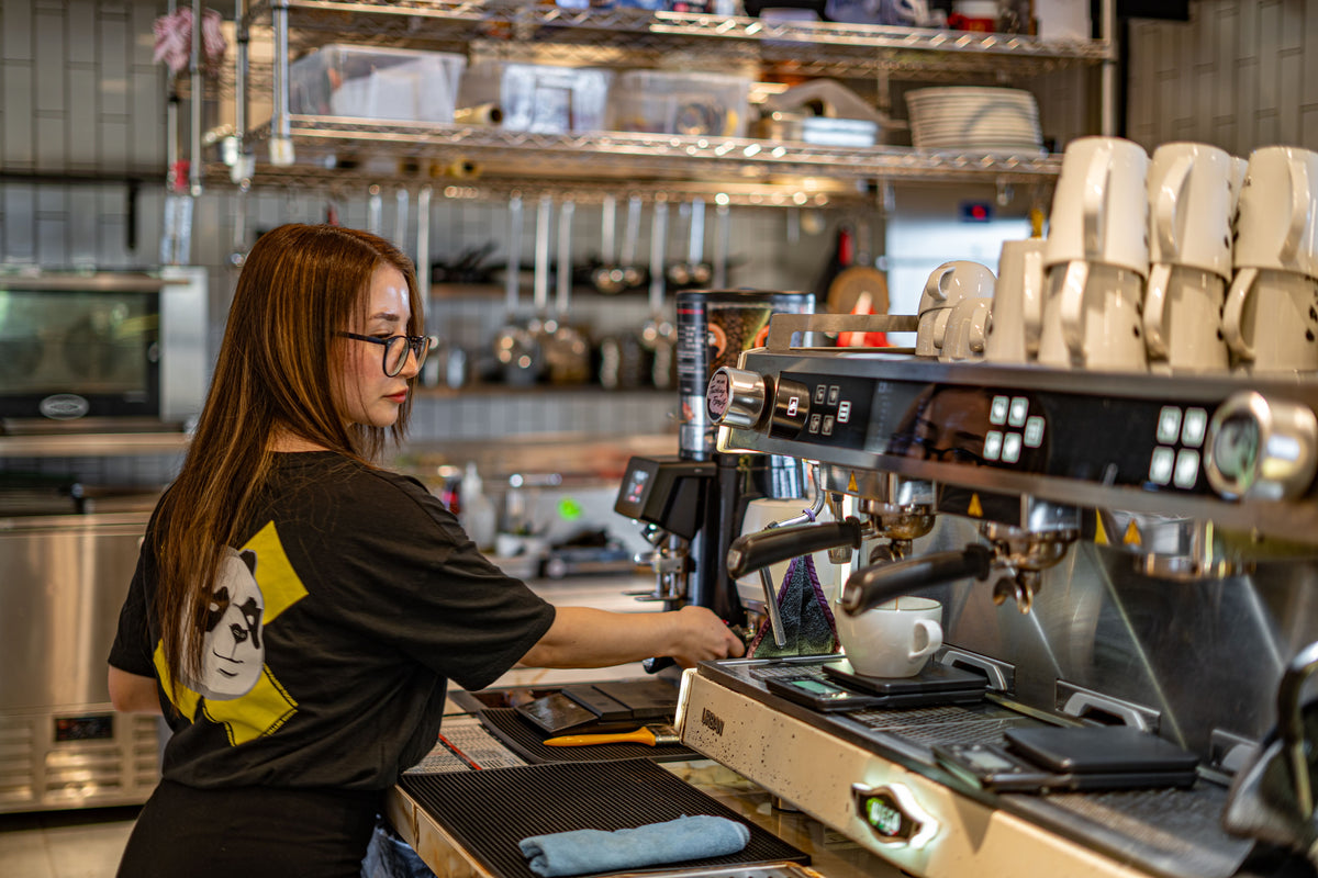 Commercial café equipment and hospitality workflow