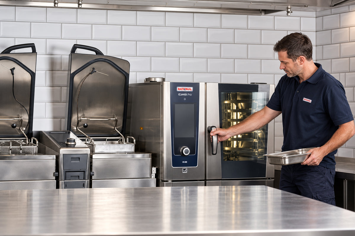 Rational iCombi Pro equipment in a bakery kitchen