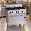 LUUS 4 Burner 300mm Chargrill with Convection Oven - RF-4B3C