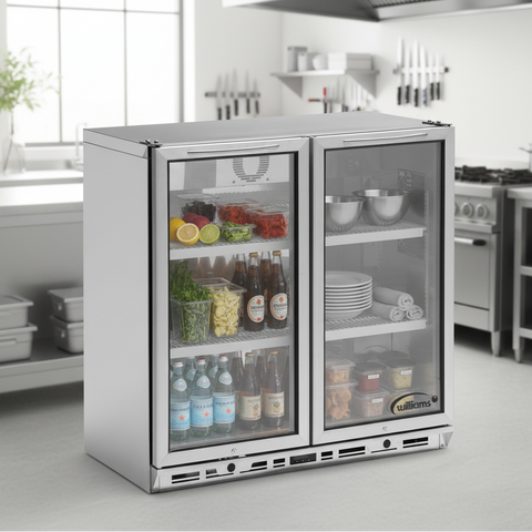 Williams Bottle Cooler 2 Door Stainless Steel Bottle Cooler 800mm High