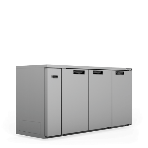 Williams Cameo - 3 Door Stainless Steel Remote Back Bar Counter Display Refrigerator