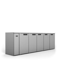 Williams Cameo - 5 Door Stainless Steel Remote Back Bar Counter Display Refrigerator